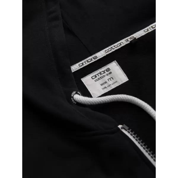  Pánská mikina OMBRE OM-SSBZ-0178 BLACK 