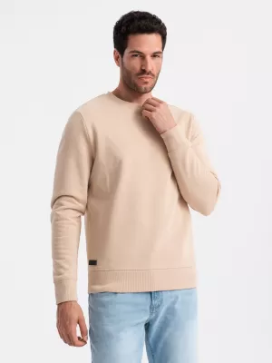 Pánská mikina OMBRE OM-SSBN-0159 BEIGE