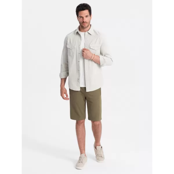  Pánské kraťasy OMBRE OM-SRBS-0149 OLIVE 