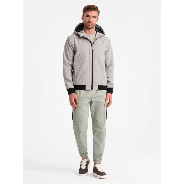  Pánská bunda OMBRE OM-JANP-0149 GREY 