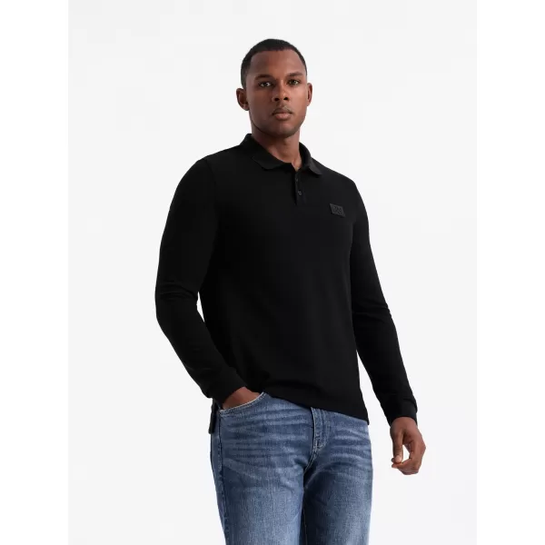  Pánské triko OMBRE OM-POLS-0131 BLACK 
