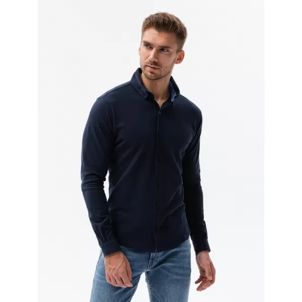  Pánská košile OMBRE OM-SHCS-0177 NAVY BLUE 