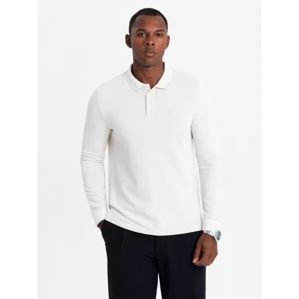  Pánské triko OMBRE OM-POLS-0131 WHITE 