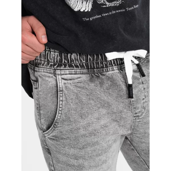  Pánské džíny OMBRE OM-PADJ-0150 LIGHT GREY 