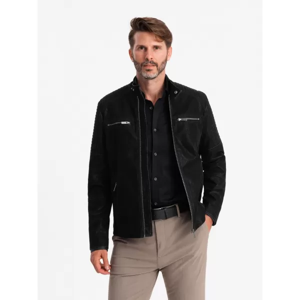  Pánská bunda OMBRE OM-JAFL-0197 V2 BLACK 