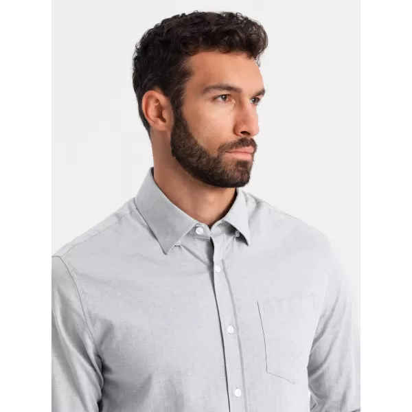  Pánská košile OMBRE OM-SHCS-0174 GREY 