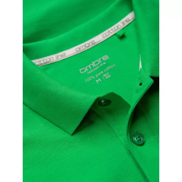  Pánské triko s límečkem OMBRE OM-POBS-0100 NEON GREEN 