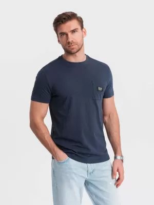 Pánské triko OMBRE OM-TSCT-0109 NAVY BLUE
