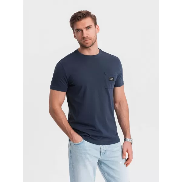 Pánské triko OMBRE OM-TSCT-0109 NAVY BLUE 