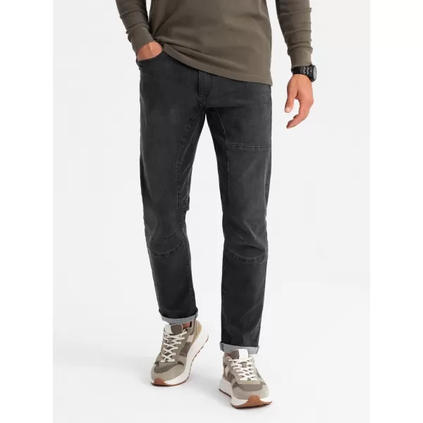  Pánské džíny OMBRE OM-PADP-0161 BLACK 