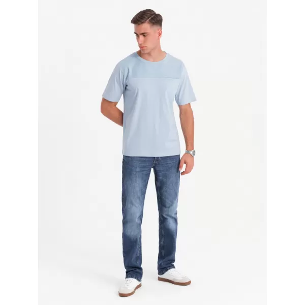  Pánské triko OMBRE OM-TSCT-0171 LIGHT BLUE 