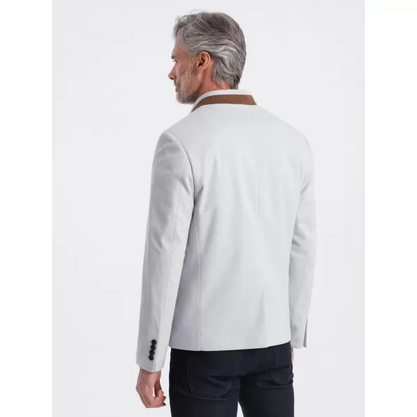  Pánské sako OMBRE OM-BLZB-0131 GREY MELANGE 