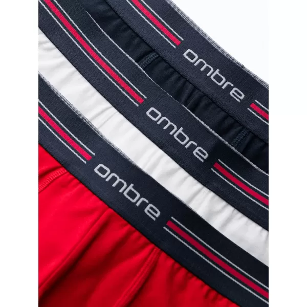  Pánské trenky OMBRE OM-UNBO-0109 3 PACK MIX WHITE 