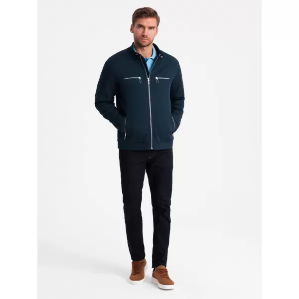  Pánská bunda OMBRE OM-JALP-0157 NAVY BLUE 
