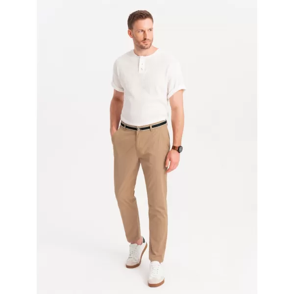  Pánské kalhoty OMBRE OM-PACP-0118 SAND 
