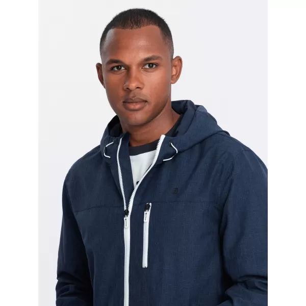  Pánská bunda OMBRE OM-JANP-0136 NAVY BLUE 