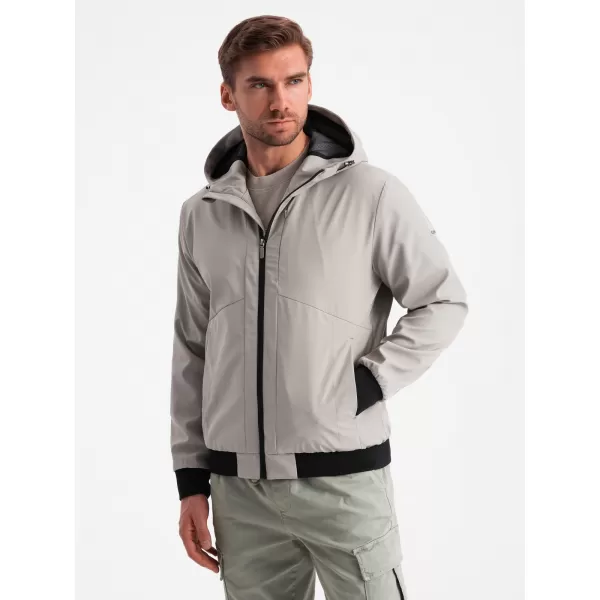  Pánská bunda OMBRE OM-JANP-0149 GREY 