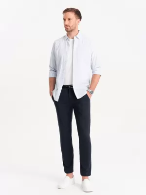 Pánské kalhoty OMBRE OM-PACP-0118 NAVY BLUE