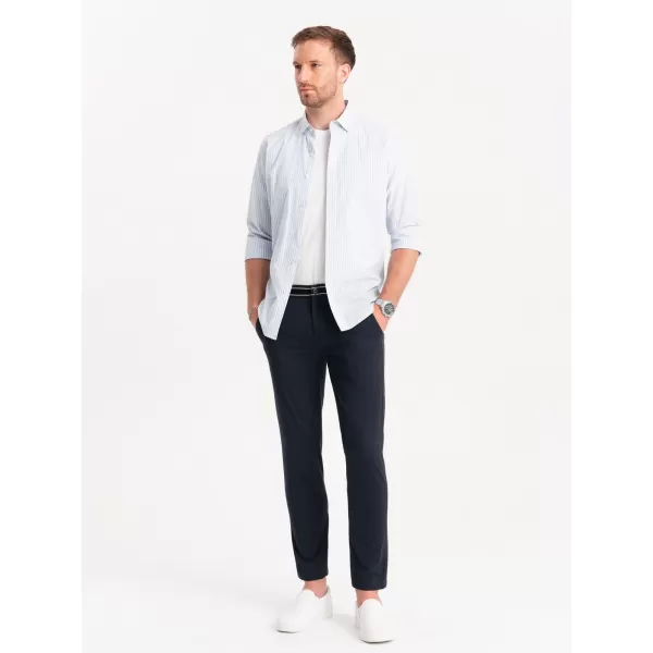  Pánské kalhoty OMBRE OM-PACP-0118 NAVY BLUE 