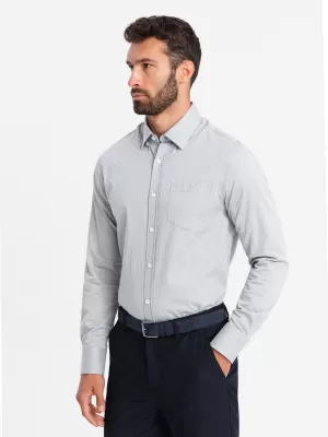 Pánská košile OMBRE OM-SHCS-0174 GREY