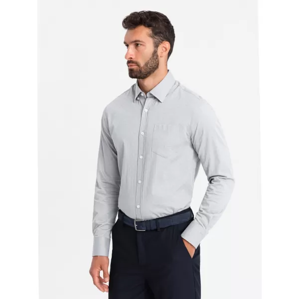  Pánská košile OMBRE OM-SHCS-0174 GREY 