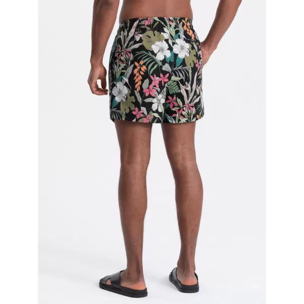  Pánské koupací kraťasy OMBRE OM-SRBS-0140 BLACK 