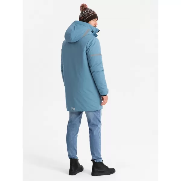  Pánská bunda OMBRE OM-JALJ-0169 BLUE 