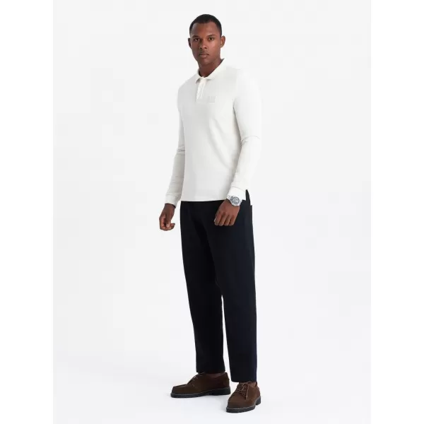  Pánské triko OMBRE OM-POLS-0131 WHITE 