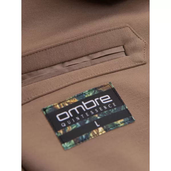  Pánské sako OMBRE OM-BLZB-0127 DARK BEIGE 