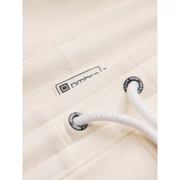  Pánské tepláky OMBRE OM-PABS-0206 CREAM 