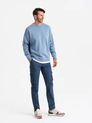 Pánské kalhoty OMBRE OM-PACG-0196 DARK BLUE