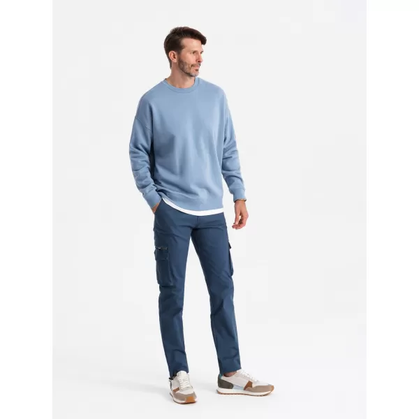  Pánské kalhoty OMBRE OM-PACG-0196 DARK BLUE 