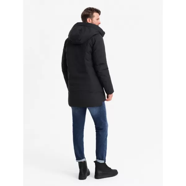  Pánská bunda OMBRE OM-JALJ-0202 BLACK 