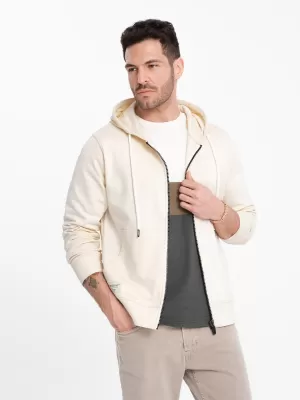 Pánská mikina OMBRE OM-SSBZ-0178 CREAM