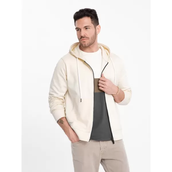  Pánská mikina OMBRE OM-SSBZ-0178 CREAM 