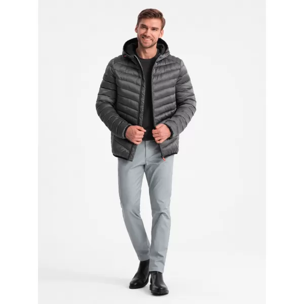  Pánská bunda OMBRE OM-JALP-0180 GRAPHITE 