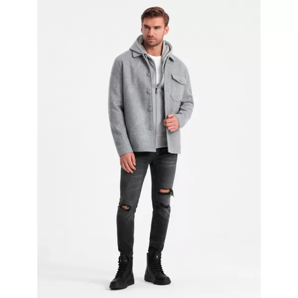  Pánská bunda OMBRE OM-JANP-0199 GRAY 