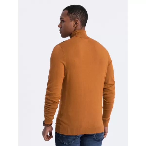  Pánský svetr OMBRE OM-SWTN-0101 CAMEL 