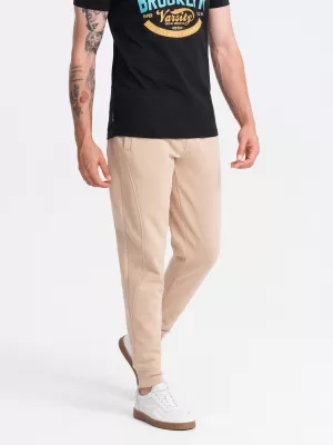 Pánské tepláky OMBRE OM-PABS-0174 BEIGE