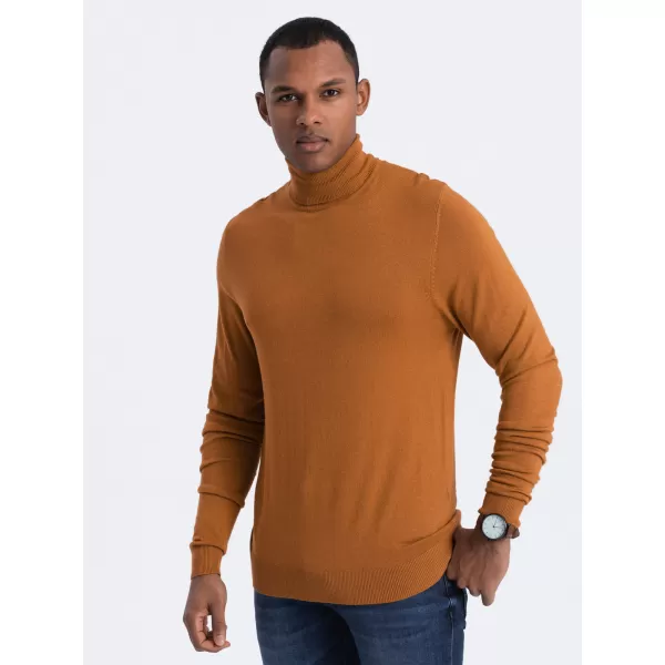  Pánský svetr OMBRE OM-SWTN-0101 CAMEL 