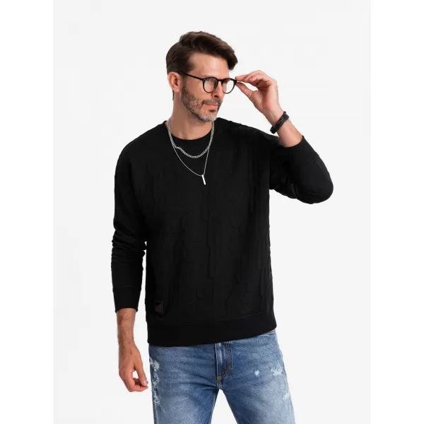  Pánská mikina OMBRE OM-SSNZ-0164 BLACK 