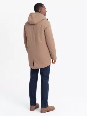 Pánská bunda OMBRE OM-JALJ-0181 BEIGE
