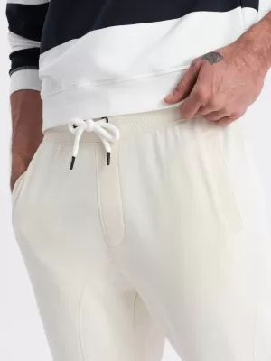 Pánské tepláky OMBRE OM-PABS-0173 CREAM