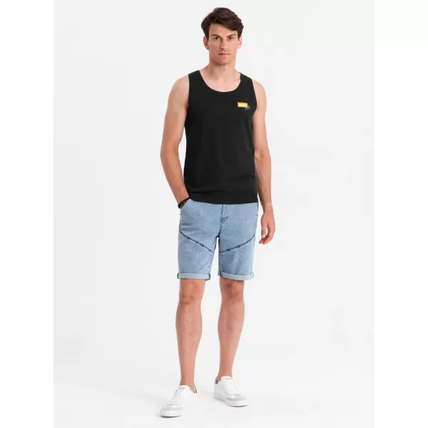  Pánské tílko OMBRE OM-TSTT-0191 BLACK 