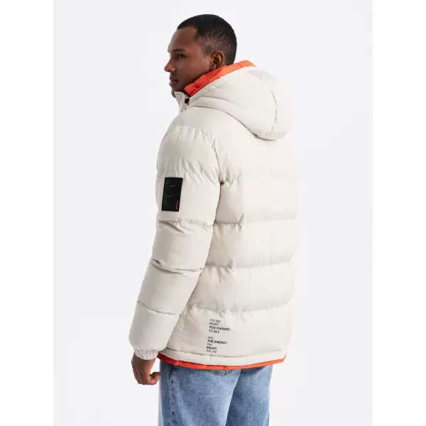  Pánská zimní bunda OMBRE OM-JAHP-0208 ASH 