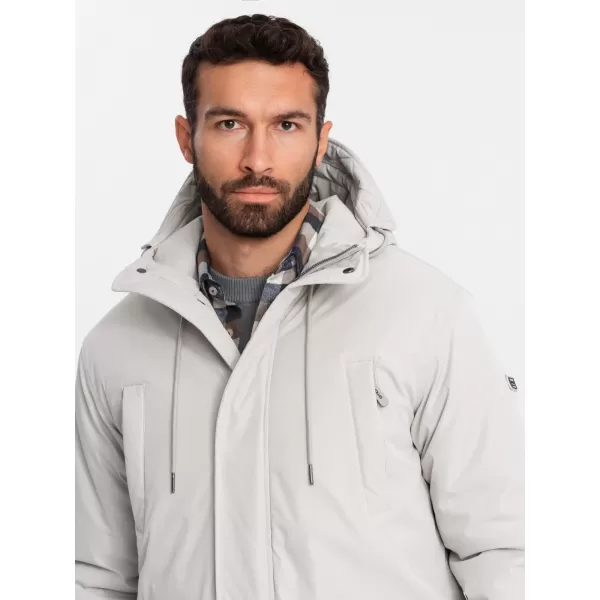  Pánská bunda OMBRE OM-JALJ-0166 CREAM 