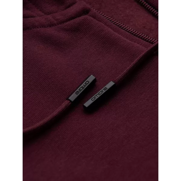  Pánská mikina OMBRE OM-SSBZ-0160 MAROON 