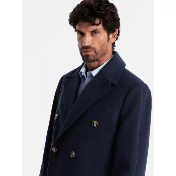  Pánský kabát OMBRE OM-COWC-0109 INDIGO 