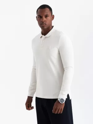 Pánské triko OMBRE OM-POLS-0131 WHITE