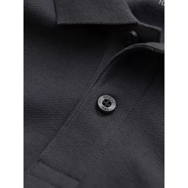  Pánské triko s límečkem OMBRE OM-POBS-0100 GRAPHITE 